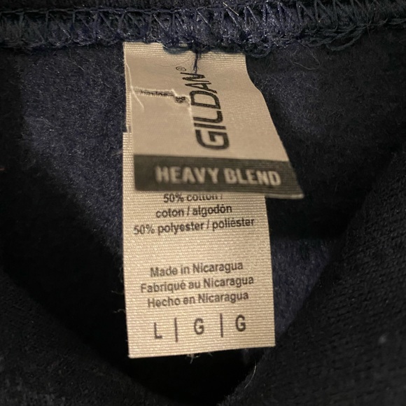 Navy blue, University of Michigan, size large, hoodie. - Picture 3 of 3